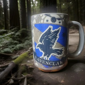 Zak! Designs Ceramic Harry Potter Ravenclaw House Coffee Cup Mug 15 oz Gray Blue - Picture 1 of 11