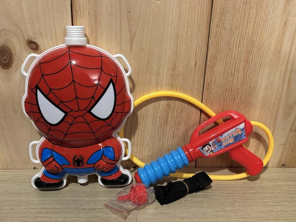 Backpack Water Gun for Kids, Superhero Squirt Gun, 1.3L Cartoon Summer Outdoor T - Image 1 of 4