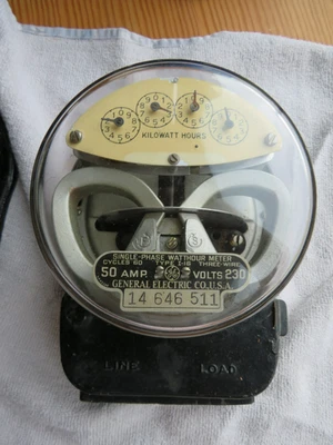GE Single Phase Watthour Meter, 50 Amps 230V - Image 1 of 3