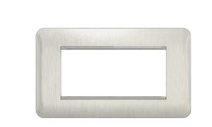 Schneider Lisse - Euro Modulplatte - 4 Module Edelstahl - Bild 1 von 1