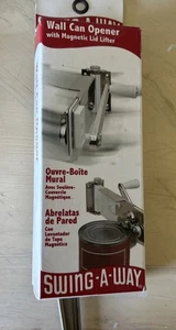 Swing-A-Way  White  Steel  Can Opener - Picture 1 of 4