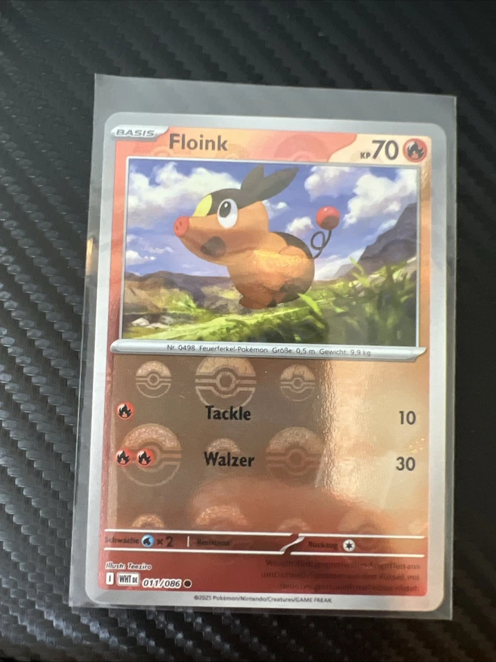 Pokémon Floink Tepig Promo Reverse  Blk Schwarze Blitze Pokemon 011/086 Pokeball - Bild 1 von 1