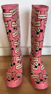 Disney Hunter Pink Rain Boots Youth Sz Boy5/Girl6 Mickey Mouse Rain Boots - Picture 1 of 8