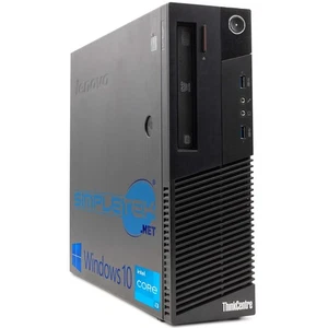 LENOVO M83 SFF I3 WINDOWS 10 4GB 2TB DESKTOP PC RS232 DVD-RW DRIVE - Picture 1 of 4