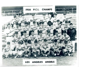 1956 PCL CHAMPIONS LOS ANGELES ANGELS 8X10 PHOTO BASEBALL CALIFORNIA USA - Picture 1 of 1