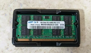 Samsung M470T2953EZ3-CE6 1GB DDR2 667Mhz PC2-5300 SODIMM Laptop Memory RAM  - Picture 1 of 1