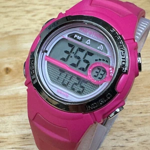 Marathon Digital Quartz Watch T5K771 Women Pink Silver Alarm Chrono New Battery - Picture 1 of 6