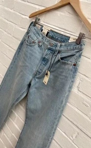 Levi’s 501 ‘81 Jeans High Waist Tapered Leg Light Blue Waist 23” Leg 29” - Picture 1 of 14