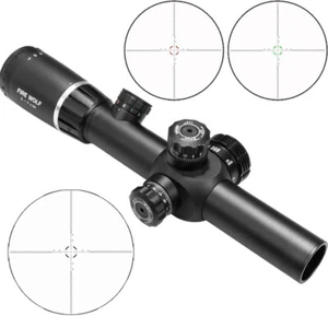 Optics Sight 2-7X24 Riflescope Red/Green Illuminated Hunting Scope w/Ring Mounts - Picture 1 of 13