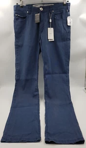 Armani Collezioni Mens Jeans Linen Trousers Blue J15 Slim Fit Stretch Size 34 - Picture 1 of 10