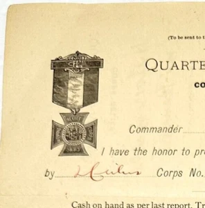 1904 HEILNER Womans Relief Corp No 101 Quarterly Relief Report Form N PA AA265 - Bild 1 von 3