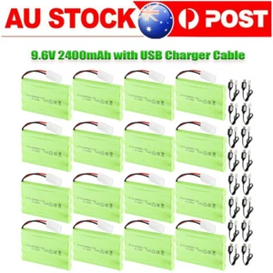 9.6V 2400mAh NiMH KET 2P Connector Rechargeable Battery USB Charger Cable for RC - Picture 1 of 36