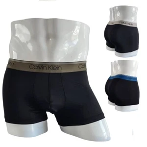Calvin Klein Men's Boxer Trunks 3-Pack Low Rise Microfiber Brief Black - Picture 1 of 10