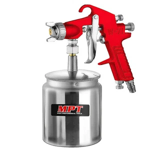 Spray Gun 600ml Pot 1/4" Suction Feed H/Duty MPT Paint Air Compressor Hose Fit - Bild 1 von 4