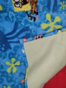 Handmade Fleece Baby Blanket. Spongebob. 27" x 21" - Picture 1 of 2