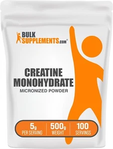 BulkSupplements Creatine Monohydrate (Micronized) Powder - 5g per Serving - 500g - Picture 1 of 5