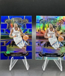 2023-24 Select Concourse Silver Prizm Cason Wallace + Blue Cracked Ice Rookie RC - Picture 1 of 4