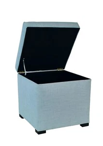 MJL Furniture Designs Tami Collection Fabric Upholstered Lift Top Cube Storage - Picture 1 of 6