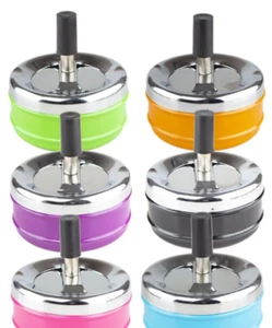 Champ Colourful Push Ashtray - Assorted Colours - Picture 1 of 1