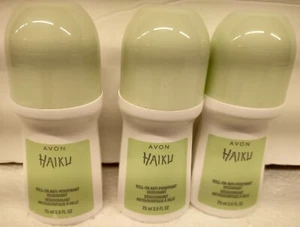 Avon HAIKU Roll-On Anti-Perspirant Deodorant --- 2.6 Oz --- Pack Of 3 ------ -2A - Picture 1 of 3