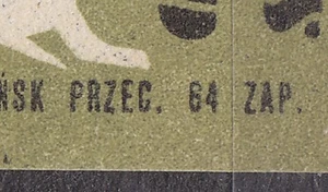 POLAND 1965 Matchbox Label Z#617a. IV, "PRZEC. 64 ZAP" We take care of children. - Imagen 1 de 2