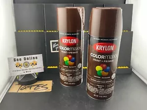 KRYLON ColorMaxx Gloss Leather brown 12oz 2pack paint & primer new 🐝 - Picture 1 of 1