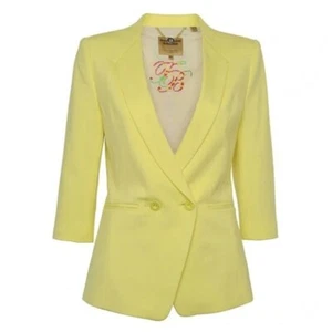 Ted Baker Gr. 4 Meeda Blazer 3/4 Ärmel zwei Fronttaschen buttergelb - Bild 1 von 9