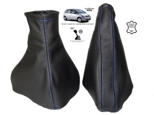 Faltenbalg Schalthebel und Bremse für Opel Meriva A 2003-10 Leder Surpiq Blau - Bild 1 von 5