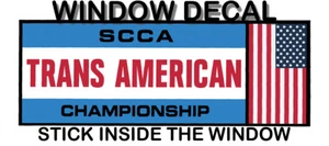 SCCA TRANS AMERICAN TRANS AM CHAMPIONSHIP SPORT CAR DECAL STICKER-WINDOW STICKER - Picture 1 of 4