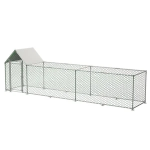 16x3FT Metal Chicken Coop Run Backyard Hen House Poultry Habitat Cage w/Cover - Picture 1 of 8