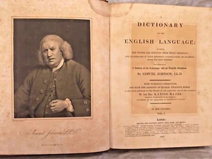 A Dictionary of the English Language Samuel Johnson 5 volúmenes 1818 Publ England - Imagen 1 de 12