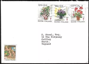 FINLAND/SUOMI - 1981 - TUBERCULOSIS RELIEF FUND - POTTED PLANTS - USED ON COVER - Picture 1 of 1