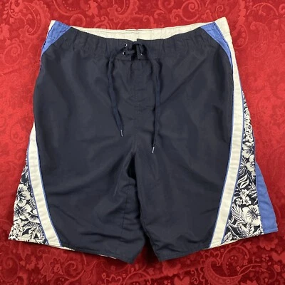 De Colección Bañador Grafito Board Shorts Para Hombres 38 Azul Floral Malla Forro Foto 1 de 4