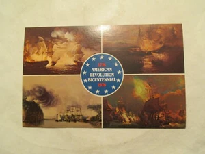 American Revolution Bicentennial War at sea Postcard - Picture 1 of 2