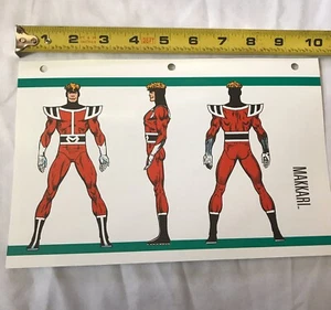 RARO Vintage Marvel Comics Personaggio MAKKARI Power Rating Bio Fumetto Scheda - Foto 1 di 2