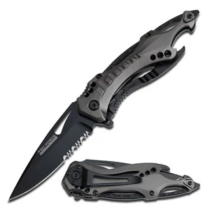 Knife Tac Force 8.00" Overall Stainless Steel Spring Assisted DropPoint TF-705GY - Picture 1 of 4