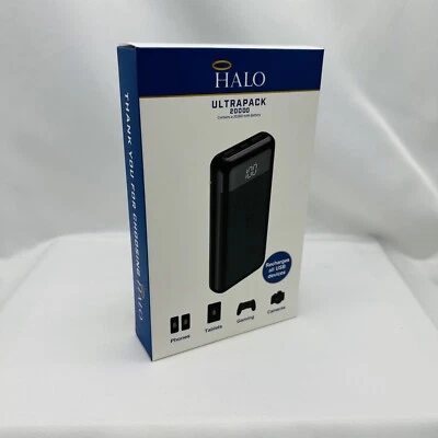HALO RapidPack 便携式移动电源口袋手机充电器,USB-C,USB-A — 第 1/4 张图片