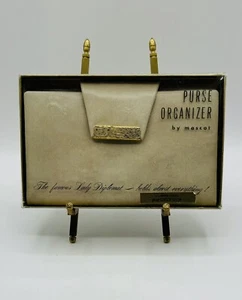 Cartera de mujer vintage de vinilo tostado años 60 nueva en caja - Imagen 1 de 6