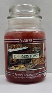 Yankee Candle-CINNAMON TOAST-Discontinued. BLACK BAND. Housewarmer. RARE. New - Picture 1 of 7