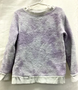 Cat and Jack Purple Fuzzy Pullover Long Sleeve Top girls Size S (6/6X) - Picture 1 of 8