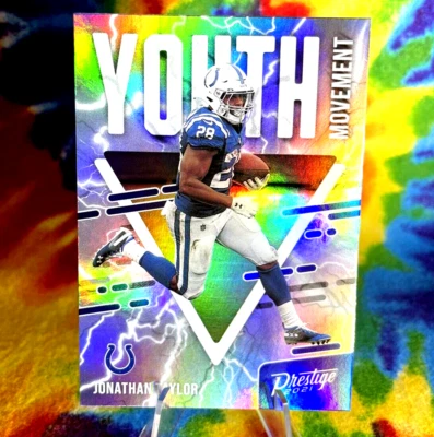 2021 Panini Prestige Jonathan Taylor Silver Holo Foil Youth Movement  - Image 1 of 2
