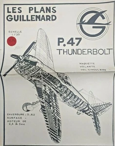 Planes modelo avión 24": Republic P-47 Thunderbolt C/L Les Plans Guillemard - Imagen 1 de 6