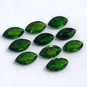 DIOPSIDE 10 Pcs Set 5.51ct Green Marquise 8.3x4.1mm Natural Untreated VS Clarity - Picture 1 of 9