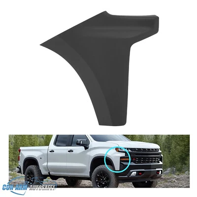For 2019-2022 Chevrolet Silverado 1500 Front Right Bumper End Cap Extension Trim - Image 1 of 4