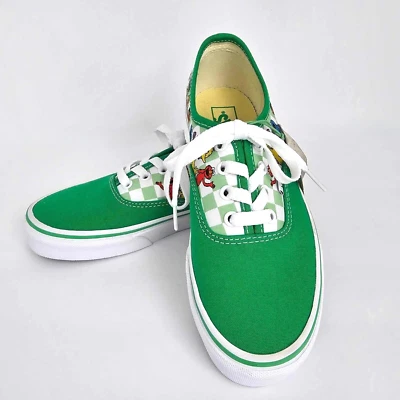 Vans Auténtico Calle Sésamo Niños Niñas Zapatilla Skate Zapato Verde Niños Grandes Talla 3 Foto 1 de 4