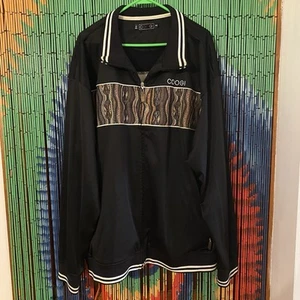 Vintage Coogi Track Jacket Mens Size 4XL Black Full Zip Heavy Weight - Picture 1 of 3