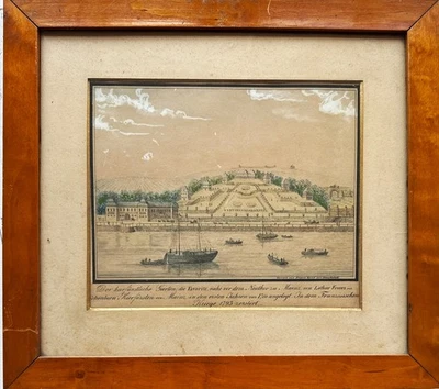 Franz Graf von Kesselstatt, Mainz, Die Favorite, kolorierte Umrissradierung - Bild 1 von 4