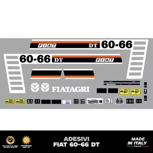 Fiat Fiatagri 60-66 dt set completo adesivi decalcomanie adesive trattore - Foto 1 di 1