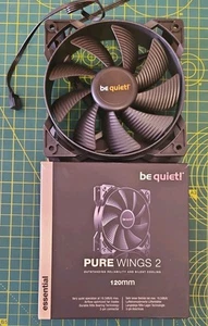 Be Quiet! 80 120 140 mm Pure Wings 2 PWM Case Fan, PWM 12cm Rifle Bearing 3-4Pin - Photo 1/4