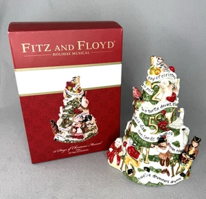 Fitz And Floyd 12 Days Of Christmas Musical Christmas Tree - 49-658 In Box 2017 - Picture 1 of 13